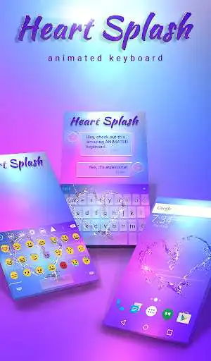 Play Heart Splash Animated Keyboard + Live Wallpaper  and enjoy Heart Splash Animated Keyboard + Live Wallpaper with UptoPlay