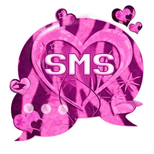 Play Heart Theme Zebra Pink GO SMS APK