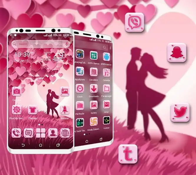 Play Heart Valentine Launcher Theme  and enjoy Heart Valentine Launcher Theme with UptoPlay