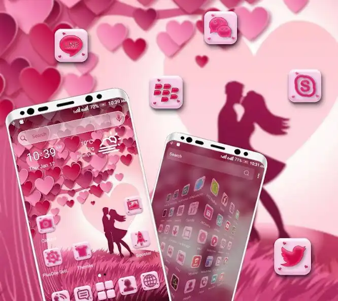 Play Heart Valentine Launcher Theme as an online game Heart Valentine Launcher Theme with UptoPlay