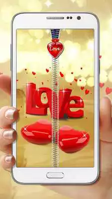 Play Heart Zipper Lock Screen