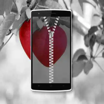 Play Heart Zipper Screen Lock as an online game Heart Zipper Screen Lock with UptoPlay