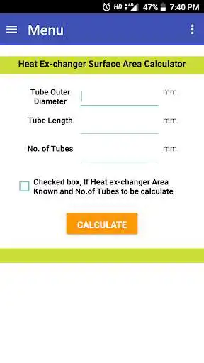 Play APK Heat Ex-changer Area  and enjoy Heat Ex-changer Area with UptoPlay com.pinjara_imran5290.Heat_Exchanger_Area
