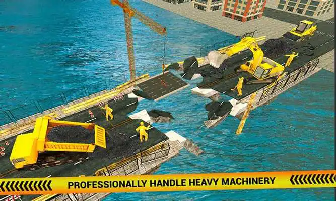 Play Heavy Duty Offroad River Bridge Construction Games