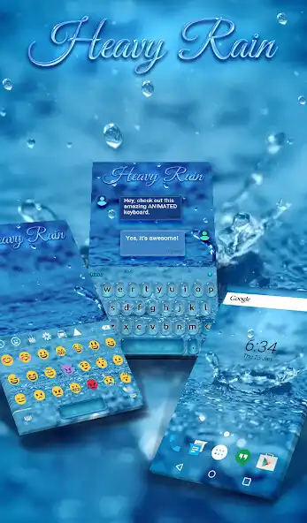 Play Heavy Rain Animated Keyboard + Live Wallpaper  and enjoy Heavy Rain Animated Keyboard + Live Wallpaper with UptoPlay