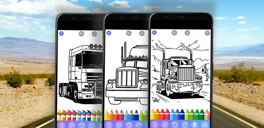 Play Heavy Truck Coloring Pages  and enjoy Heavy Truck Coloring Pages with UptoPlay