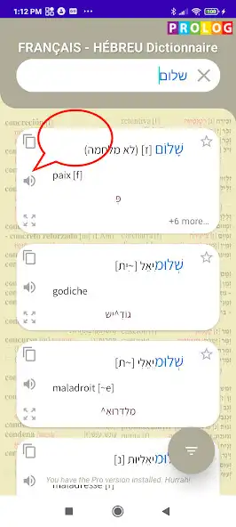 Play Hebrew - French Dictionary+ PR as an online game Hebrew - French Dictionary+ PR with UptoPlay