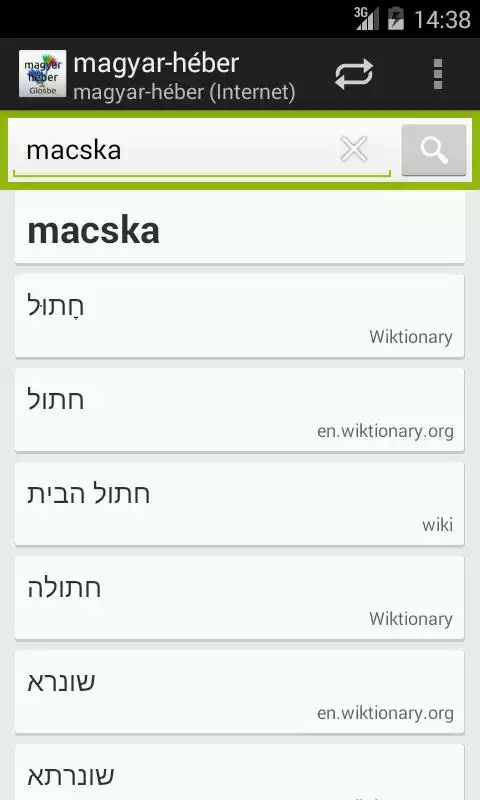 Play Hebrew-Hungarian Dictionary