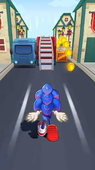 Play Hedgehog 3D Blue Run as an online game Hedgehog 3D Blue Run with UptoPlay
