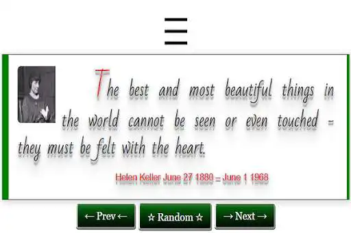Play Helen Keller Quotes to Inspire as an online game Helen Keller Quotes to Inspire with UptoPlay
