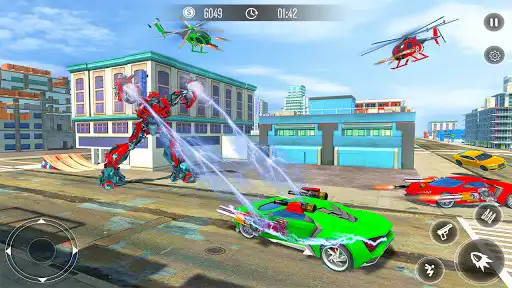 Play Helicopter Robot Battle: Robot Transformation Game as an online game Helicopter Robot Battle: Robot Transformation Game with UptoPlay