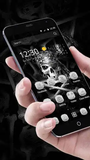 Play APK Hell Skull Pirate Theme  and enjoy Hell Skull Pirate Theme with UptoPlay com.ksmobile.launcher.theme.t205805231