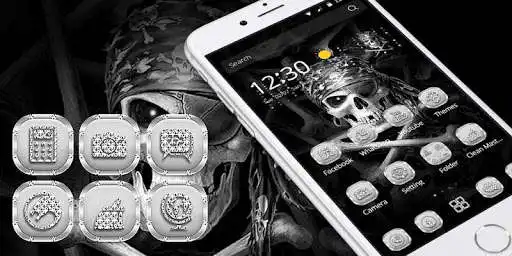 Play APK Hell Skull Pirate Theme  and enjoy Hell Skull Pirate Theme with UptoPlay com.ksmobile.launcher.theme.t205805231