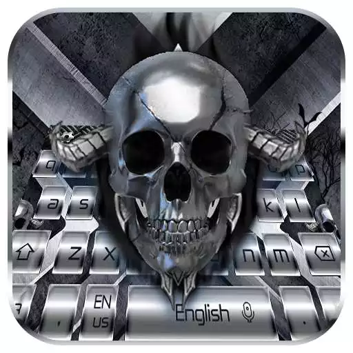 Free play online Hell Skull Silver Metal Cool Keyboard  APK