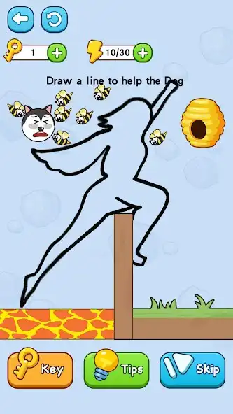 Play Help The Dog - Draw To Save as an online game Help The Dog - Draw To Save with UptoPlay