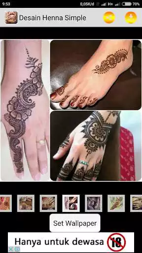 Play Henna Design Simple as an online game Henna Design Simple with UptoPlay