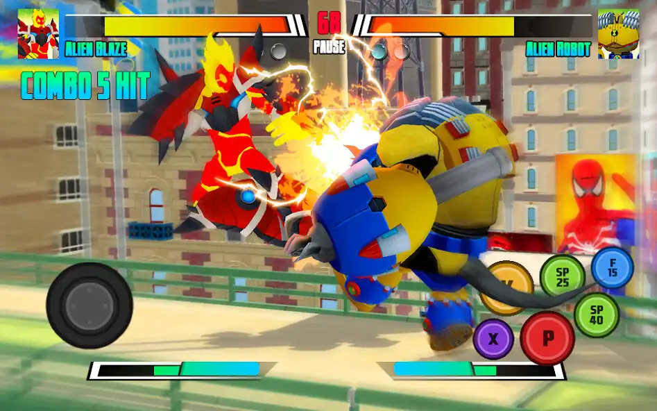 Play Hero Alien Fight Battle Force as an online game Hero Alien Fight Battle Force with UptoPlay