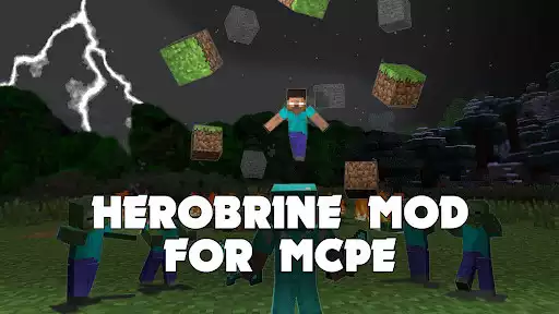 Play Herobrine Mod for Minecraft PE as an online game Herobrine Mod for Minecraft PE with UptoPlay
