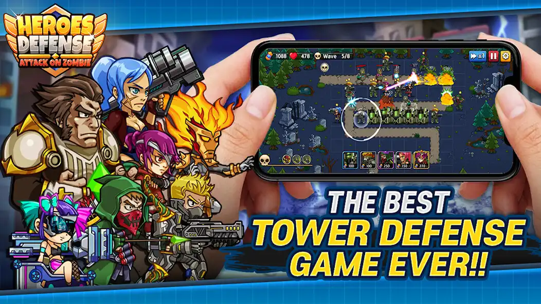 Play Heroes Defense: Attack Zombie  and enjoy Heroes Defense: Attack Zombie with UptoPlay