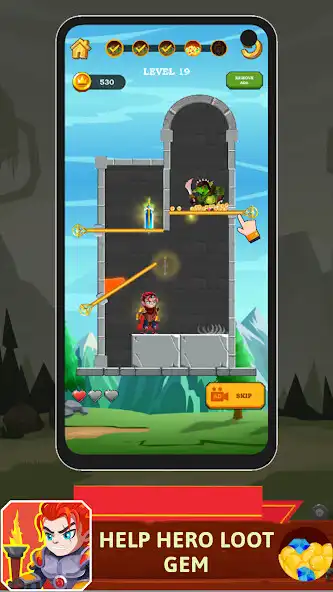 Play Hero goblin - Rescue princess as an online game Hero goblin - Rescue princess with UptoPlay