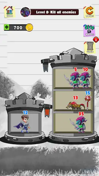 Play Hero of Tower: Defeat Game as an online game Hero of Tower: Defeat Game with UptoPlay