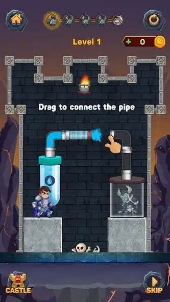 Play Hero Pipe Rescue: Water Puzzle as an online game Hero Pipe Rescue: Water Puzzle with UptoPlay