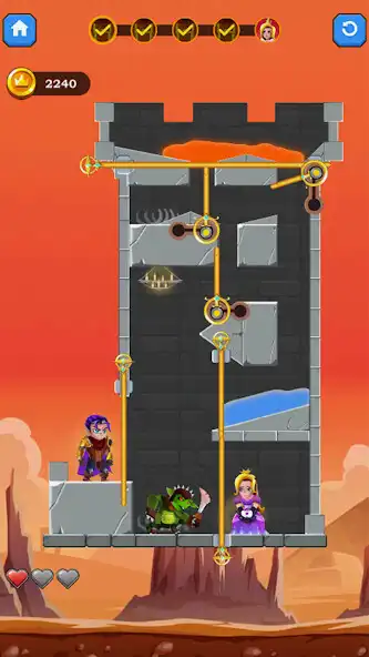 Play Hero Rescue - Pin Puzzle Games as an online game Hero Rescue - Pin Puzzle Games with UptoPlay