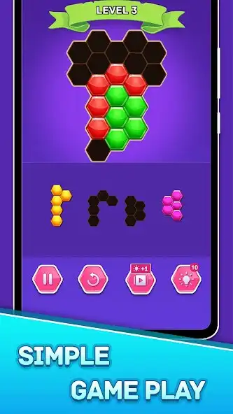 Play Hexa Block Puzzle - Jigsaw!  and enjoy Hexa Block Puzzle - Jigsaw! with UptoPlay
