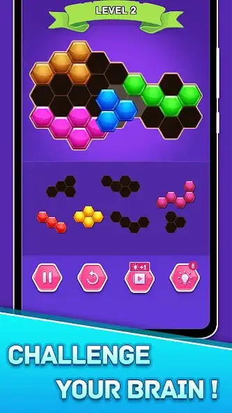 Play Hexa Block Puzzle - Jigsaw! as an online game Hexa Block Puzzle - Jigsaw! with UptoPlay