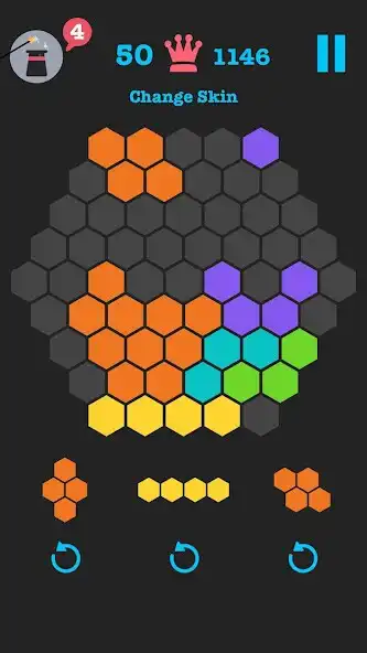 Play Hexagon Fit - Block Hexa Puzzle  Merge Brick as an online game Hexagon Fit - Block Hexa Puzzle  Merge Brick with UptoPlay