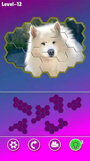 Play Hexa Jigsaw - Dogs jigsaw puzzle game as an online game Hexa Jigsaw - Dogs jigsaw puzzle game with UptoPlay