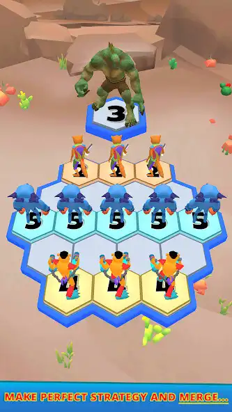 Play Hexa Monster Merge as an online game Hexa Monster Merge with UptoPlay