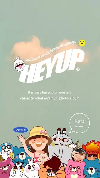 Play heyUp, Chat  SNS (beta)  and enjoy heyUp, Chat  SNS (beta) with UptoPlay