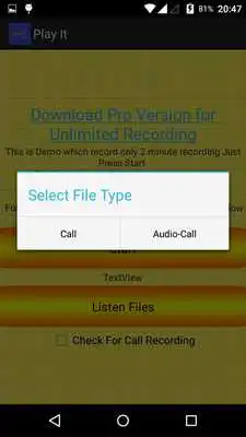 Play Hidden Call Audio Recorder