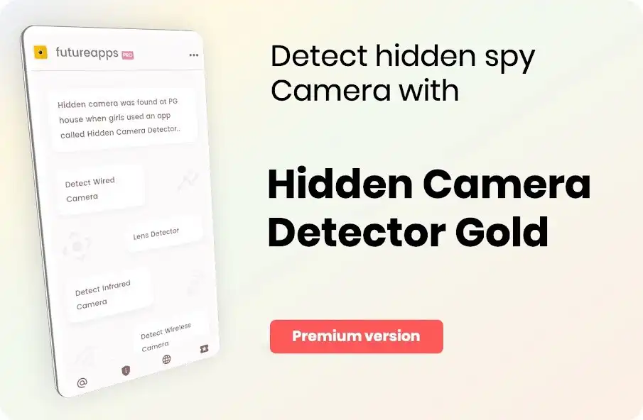 Play Hidden Camera Detector Gold  and enjoy Hidden Camera Detector Gold with UptoPlay