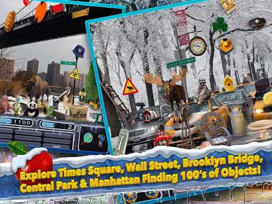 Play Hidden Objects New York Winter Puzzle Object Game