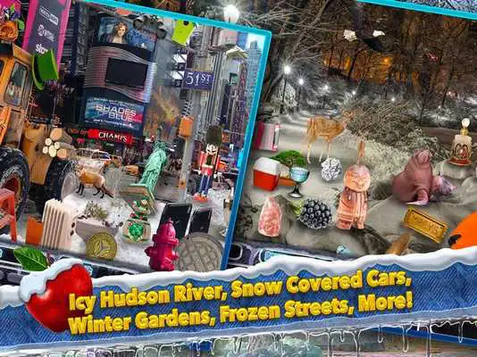 Play Hidden Objects New York Winter Puzzle Object Game