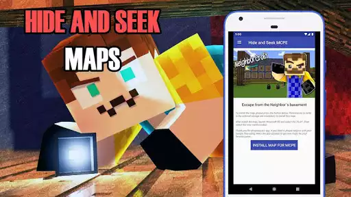 Play Hide and Seek for Minecraft PE as an online game Hide and Seek for Minecraft PE with UptoPlay