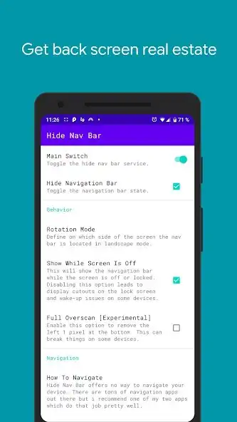 Play Hide Navigation Bar as an online game Hide Navigation Bar with UptoPlay