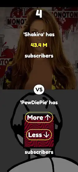 Play Higher Lower Game: Youtubers  and enjoy Higher Lower Game: Youtubers with UptoPlay