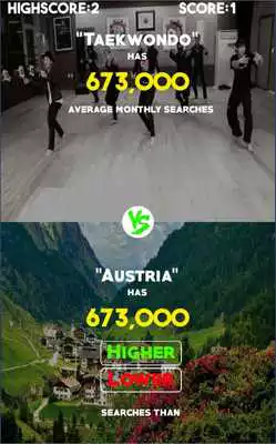 Play Higher or Lower Game:Mixed