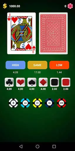 Play High & Low as an online game High & Low with UptoPlay