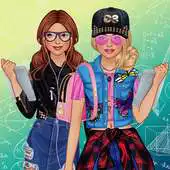 Free play online High School BFFs - Cool Girls dress up APK