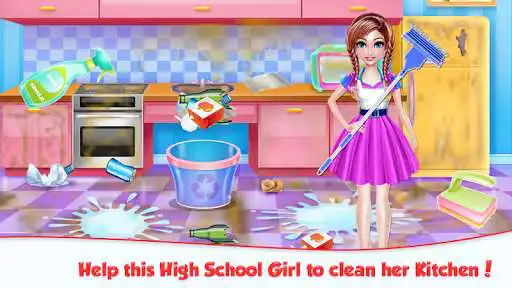 Play Highschool Girls House Cleaning