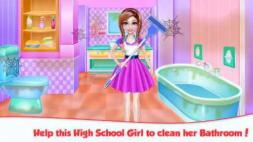Play Highschool Girls House Cleaning