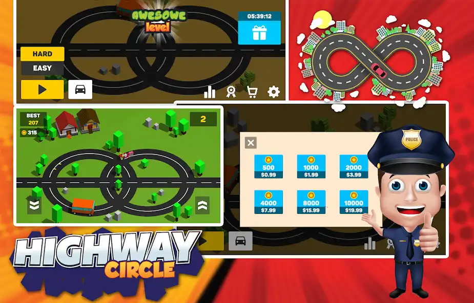 Play Highway Circle: Try Not To Crash the Car Loop Game  and enjoy Highway Circle: Try Not To Crash the Car Loop Game with UptoPlay