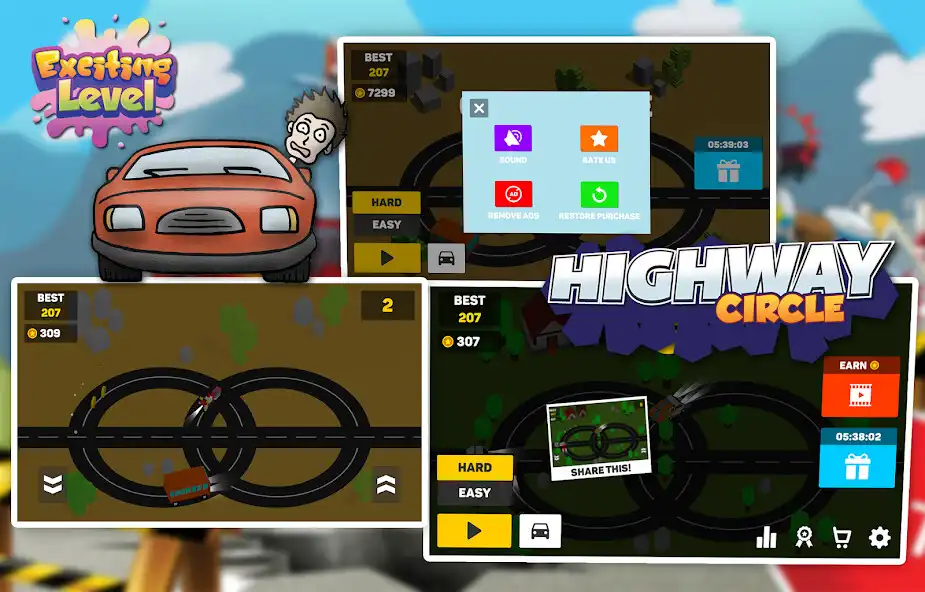 Play Highway Circle: Try Not To Crash the Car Loop Game as an online game Highway Circle: Try Not To Crash the Car Loop Game with UptoPlay