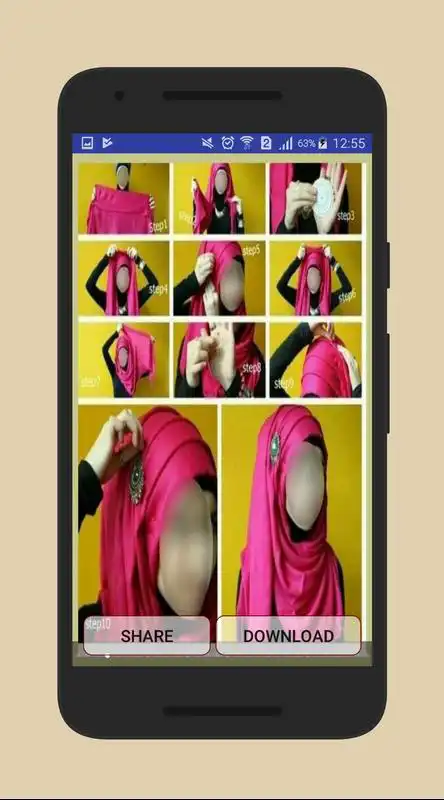 Play Hijab Design Steps