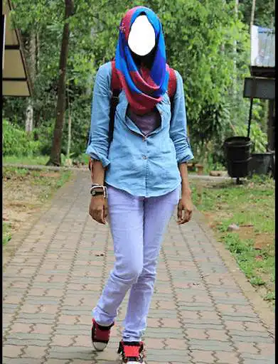 Play Hijab Jeans Girls Photography