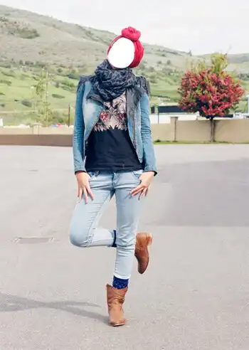 Play Hijab Jeans Photo Maker as an online game Hijab Jeans Photo Maker with UptoPlay